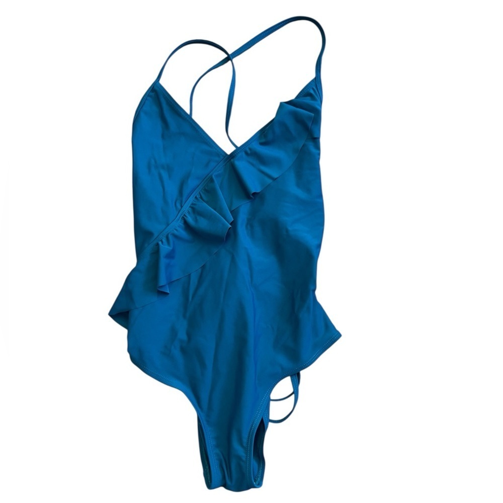 Eomenie Ruffle One Piece Bathing Suit- Small